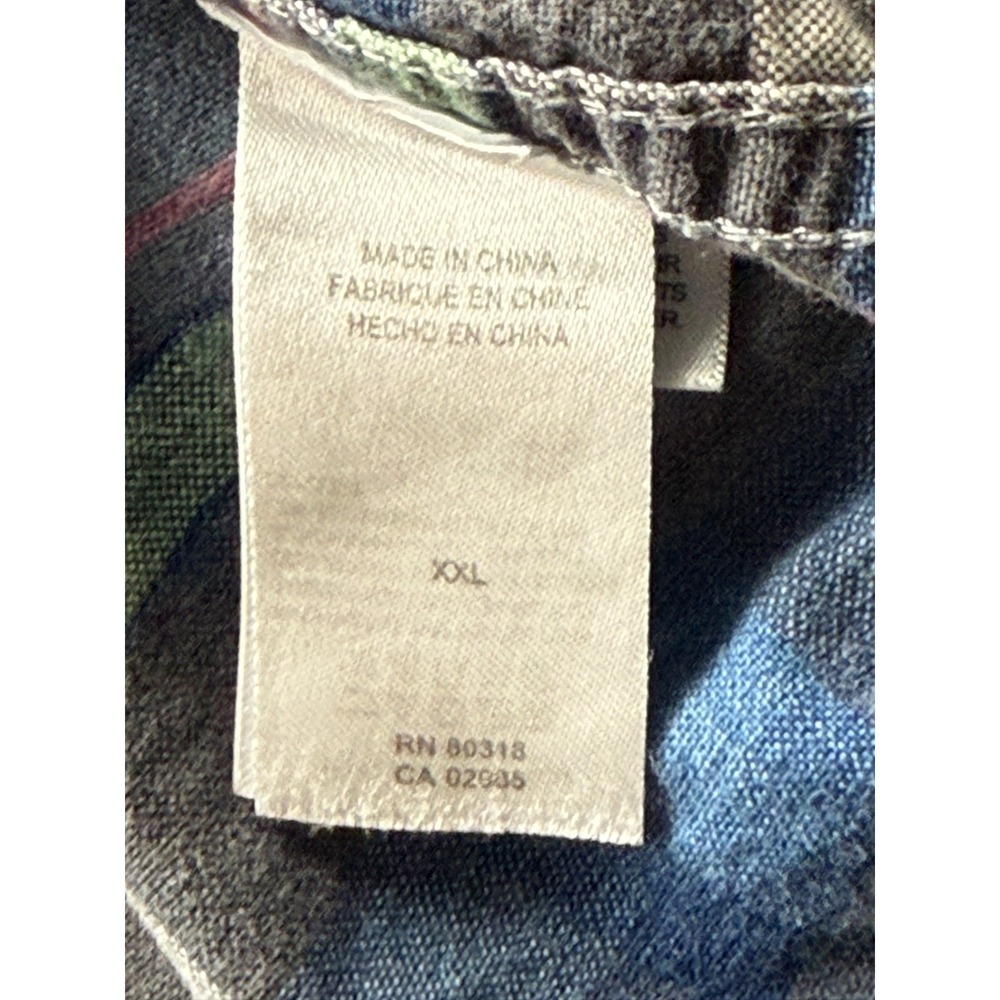 Lucky Brand Western Pearl Snap Shirt Blue Grey Plaid 7M44147 | Men's XXL - Picture 11 of 16